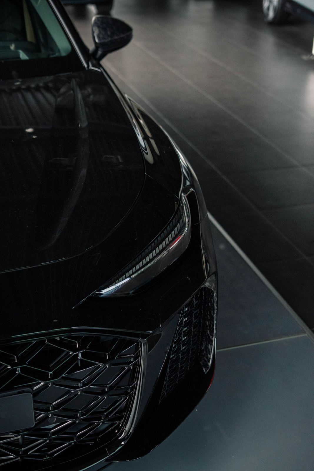 Détail de carrosserie noire